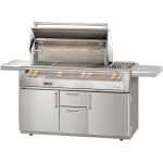Alfresco ALXE 56-Inch Propane Gas Deluxe Grill With Sear Zone, Rotisserie, And Side Burner - ALXE-56SZC-LP