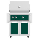 Hestan 30-Inch Propane Gas Grill W/ Sear Burner & Rotisserie On Double Door Tower Cart - Grove - GMBR30-LP-GR