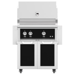 Hestan 30-Inch Propane Gas Grill W/ Rotisserie On Double Door Tower Cart - Stealth - GABR30-LP-BK