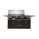 Alfresco ALXE 56-Inch Freestanding Propane Deluxe Grill With Sear Zone, Rotisserie, And Side Burner in Jet Black Matte - ALXE-56SZC-LP-SM9005