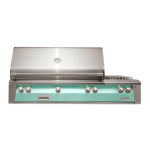 Alfresco ALXE 56-Inch Built-In Propane Deluxe Grill With Sear Zone, Rotisserie, And Side Burner in Light Green - ALXE-56SZ-LP-S6027