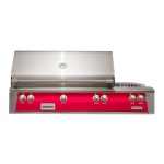 Alfresco ALXE 56-Inch Built-In Propane Deluxe Grill With Sear Zone, Rotisserie, And Side Burner in Raspberry Red - ALXE-56SZ-LP-S3027