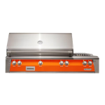 Alfresco ALXE 56-Inch Built-In Propane Deluxe Grill With Sear Zone, Rotisserie, And Side Burner in Luminous Orange - ALXE-56SZ-LP-S2005