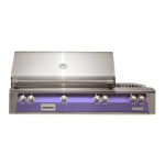 Alfresco ALXE 56-Inch Built-In Propane Deluxe Grill With Rotisserie And Side Burner in Blue Lilac - ALXE-56-LP-S4005