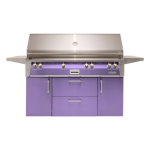 Alfresco ALXE 56-Inch Freestanding Propane All Grill With Sear Zone And Rotisserie in Blue Lilac - ALXE-56BFGC-LP-S4005