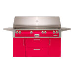 Alfresco ALXE 56-Inch Freestanding Propane All Grill With Sear Zone And Rotisserie in Raspberry Red - ALXE-56BFGC-LP-S3027