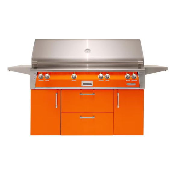 duttpack-7122 Alfresco ALXE 56-Inch Freestanding Propane All Grill With Sear Zone And Rotisserie in Luminous Orange - ALXE-56BFGC-LP-S2005 - Image 1