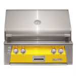 Alfresco ALXE 30-Inch Built-In Propane Grill With Sear Zone And Rotisserie in Traffic Yellow - ALXE-30SZ-LP-S1023
