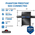 Napoleon Prestige Phantom 500 Connected  4-Burner Natural Gas Grill w/ Rotisserie, WiFi & Bluetooth - P500VXRSIBNK-PHM - Image 2