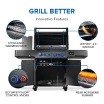 Napoleon Prestige Phantom 500 Connected  4-Burner Natural Gas Grill w/ Rotisserie, WiFi & Bluetooth - P500VXRSIBNK-PHM - Image 6