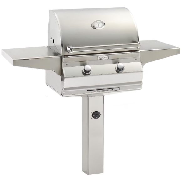 duttpack-9683 Fire Magic Choice C430S 24-Inch Natural Gas Grill With Analog Thermometer On In-Ground Post - C430S-RT1N-G6 - Image 1
