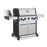 Broil King Baron S 590 PRO IR 5 Burner Natural Gas Grill w/ Infrared Side Burner & Rotisserie Kit - 678347